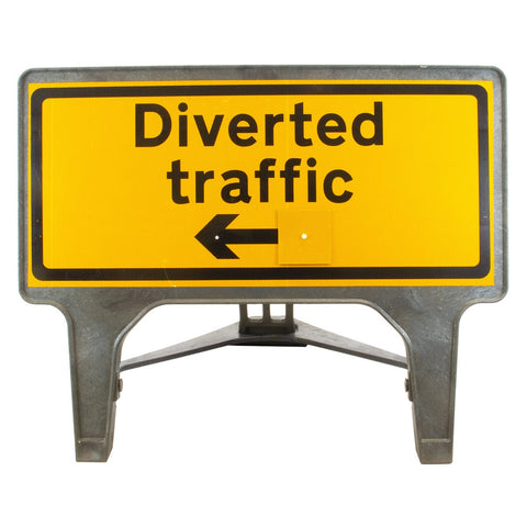 Diverted Traffic Reversible 1050 x 450mm 2703 Q-Sign