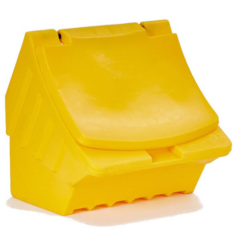 lockable, secure, winter storage, salt storage, weather-resistant, heavy-duty, durable, salt, snow container, de-icing, outdoor, sand.