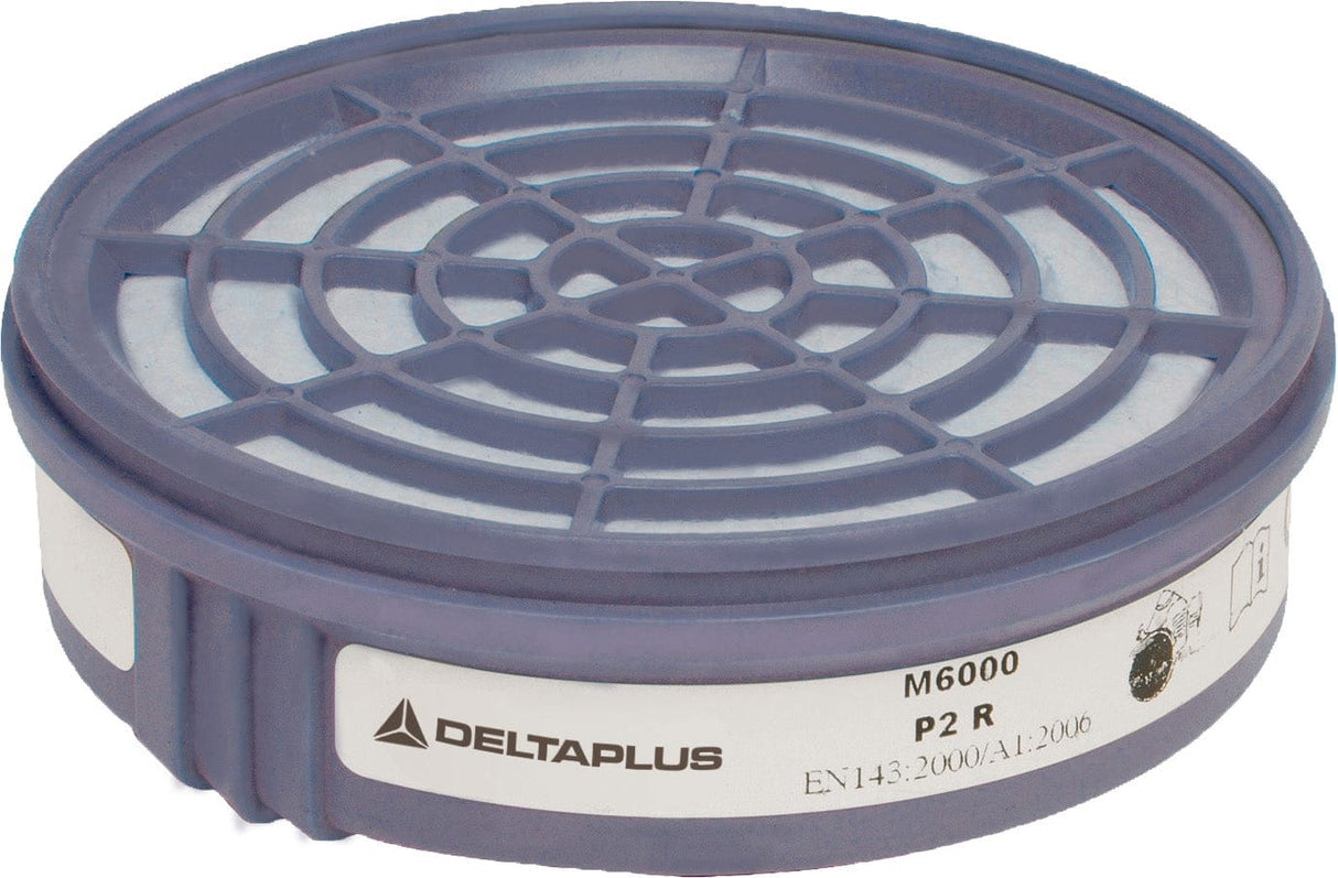 Delta Plus M6000 P2 Filtering Cartridges for M6000 Jupiter Half Mask - Pack of 2