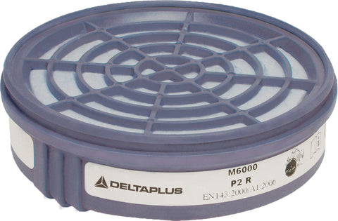 Delta Plus M6000 P2 Filtering Cartridges for M6000 Jupiter Half Mask - Pack of 2