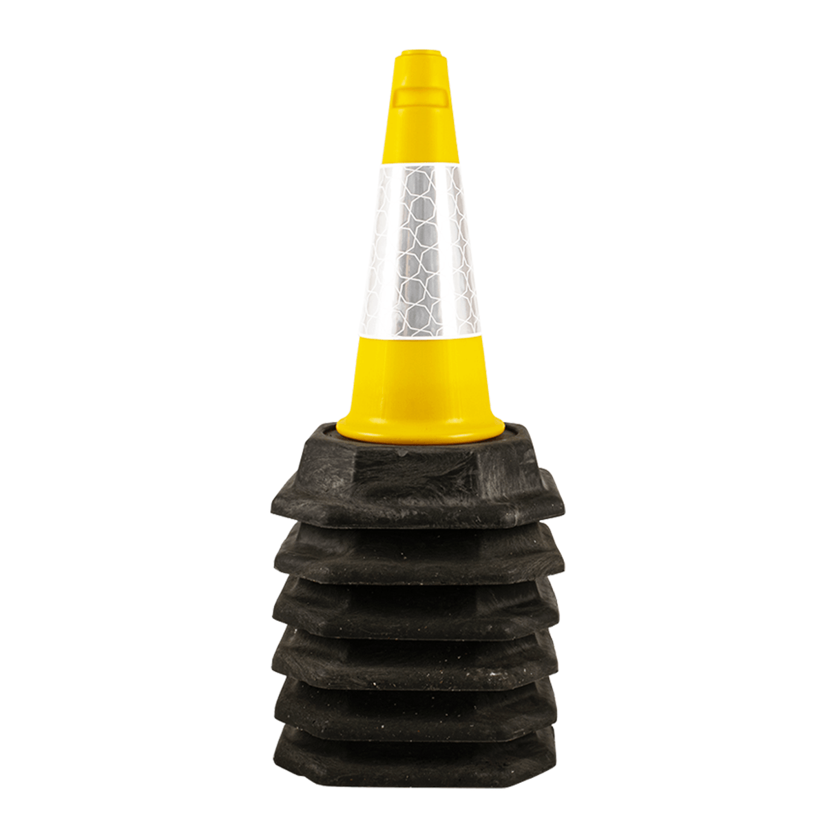 Yellow 500mm 2-Piece Premium Traffic Cone