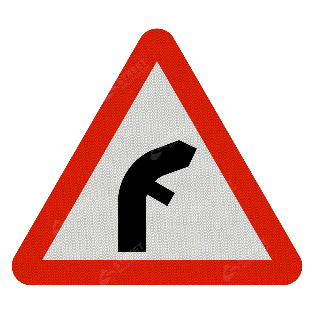 Right Bend Sign Face