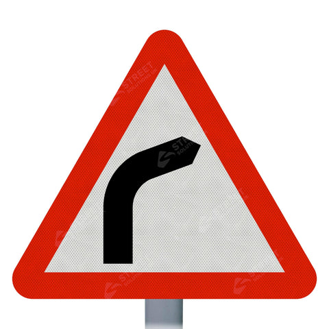 Right Turn Ahead Sign Face