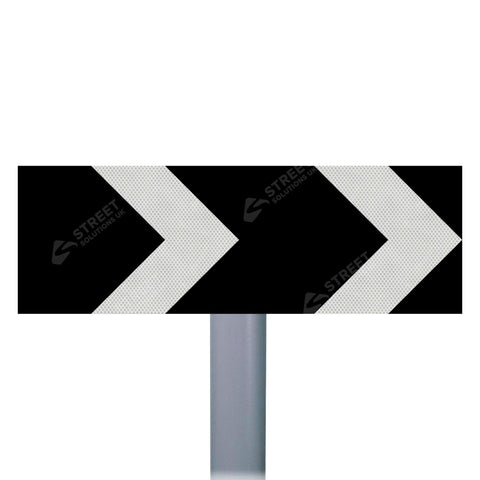 515 Black & White Chevron Sign Face | Post & Wall Mounted