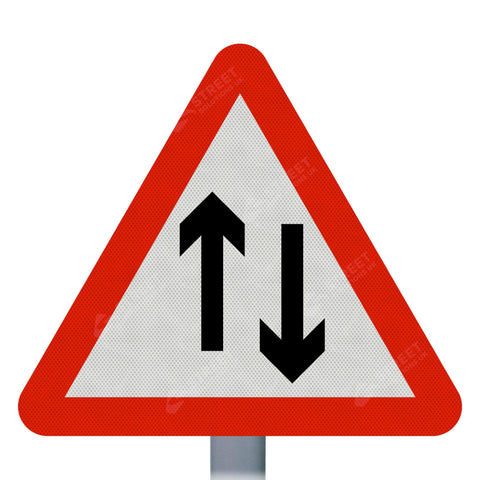 Two Way Traffic Sign Face