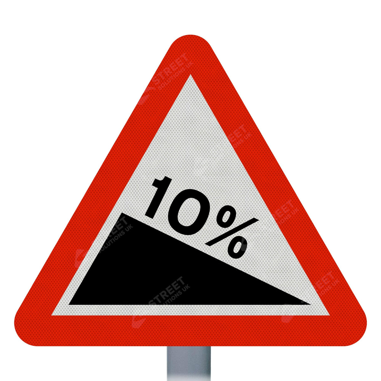 Steep Hill Downwards Sign Face