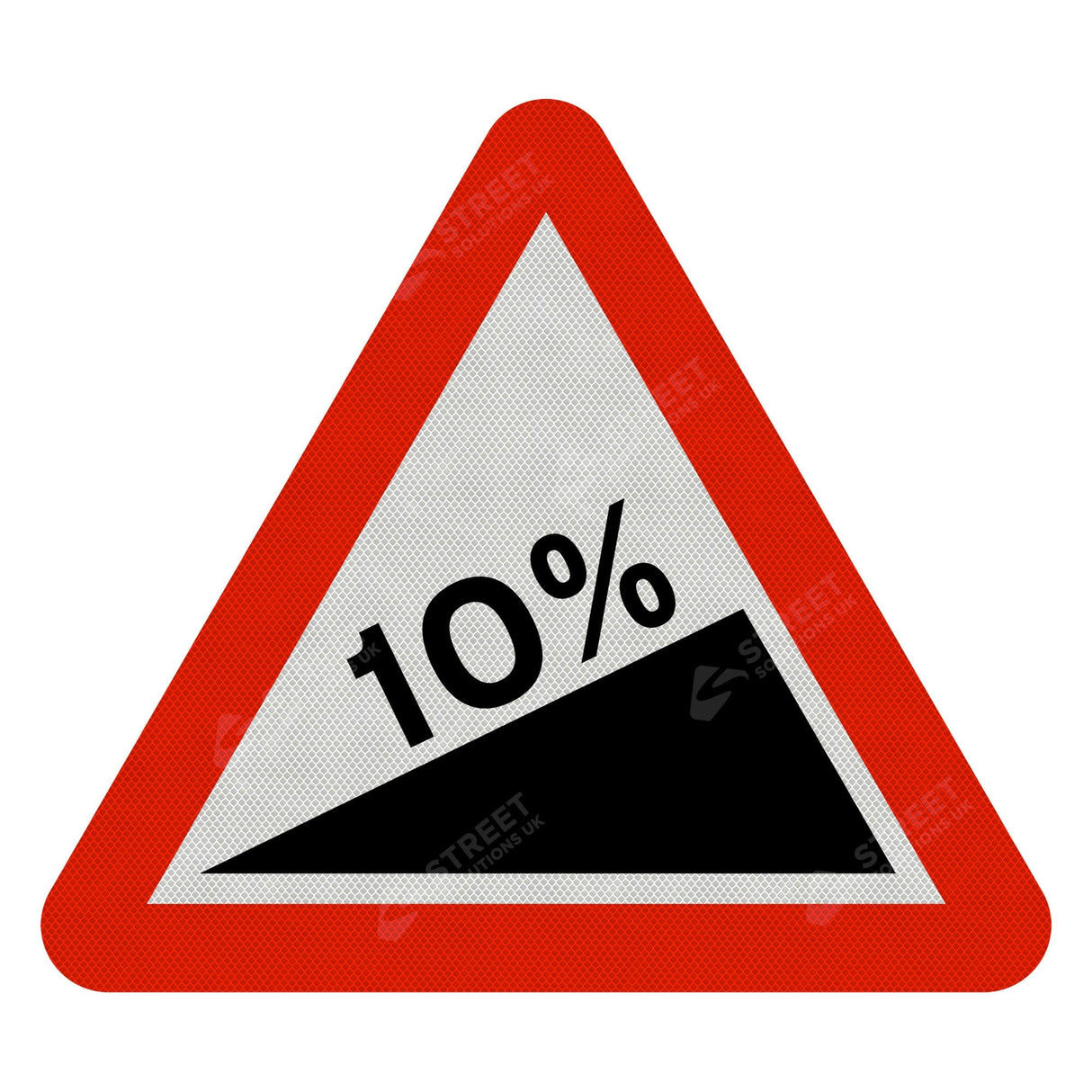 Steep Hill Upwards Sign Face