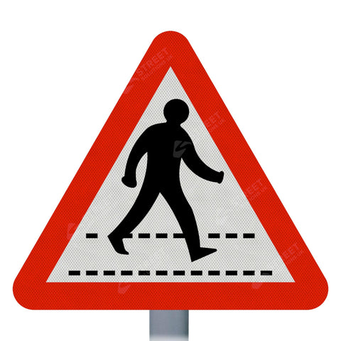 544 Pedestrian Walkway Ahead Sign Face Only