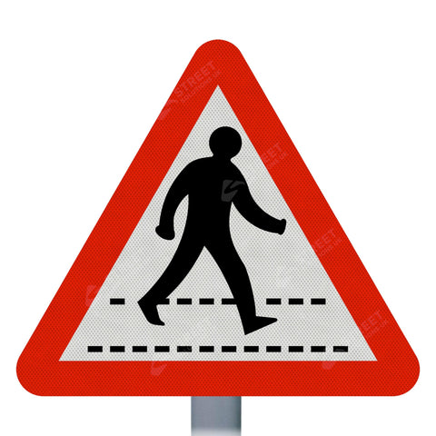 Pedestrian Walkway Sign Face