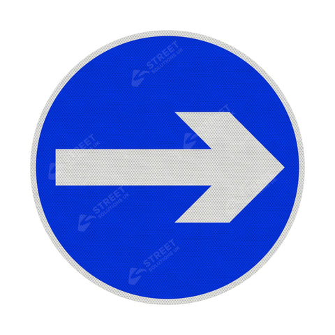 606v One Way Right Sign Face | Post & Wall Mounted