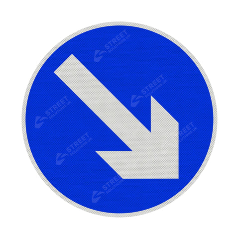 610v Keep Right Sign Face | Post & Wall Mounted