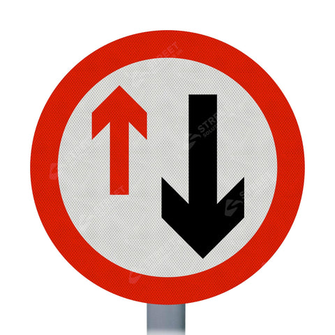 Oncoming Vehicles Sign Face