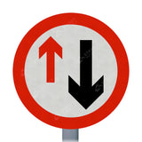 Oncoming Vehicles Sign Face
