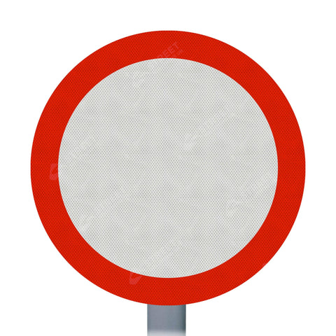 Vehicles Prohibited Sign Face