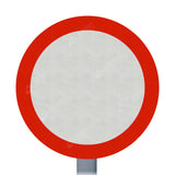 Vehicles Prohibited Sign Face