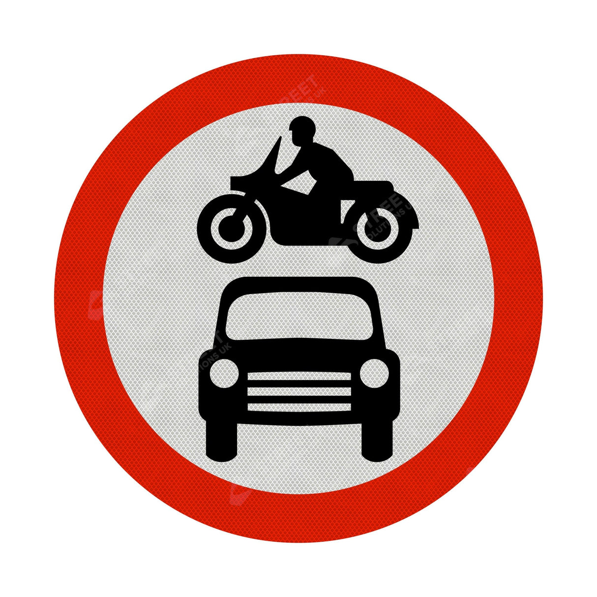 Motorised Vehicles Sign Face