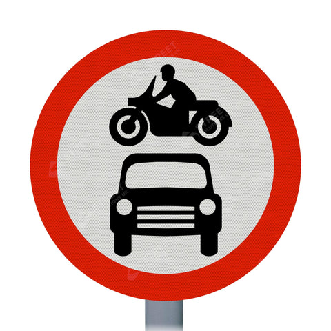 Motorised Vehicles Sign Face