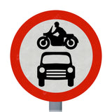 Motorised Vehicles Sign Face