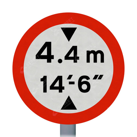 629-2a Vehicle Height Restriction Metric & Imperial Sign road street highway public and private signage