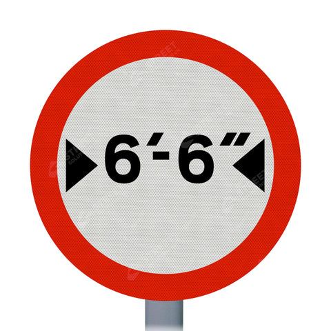 629 Vehicle Width Restriction Imperial Sign Face | Post & Wall Mounted road street highway signage for private and public