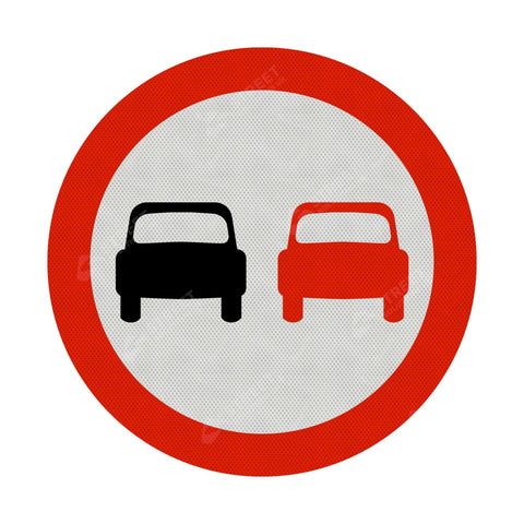 Overtaking Prohibited Sign Face