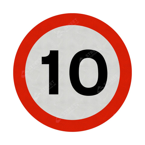 10mph Sign Face