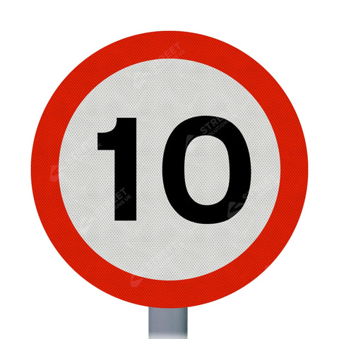 10mph Sign Face