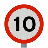 10mph Sign Face