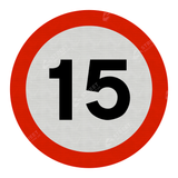 670 15 Maximum Speed 15mph Sign Face Only road street highway public and private signage