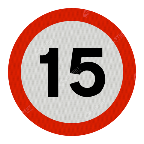 670 15 Maximum Speed 15mph Sign Face Only road street highway public and private signage