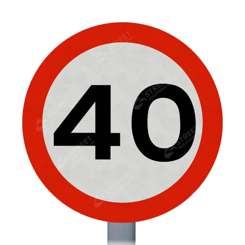 40mph Sign Face