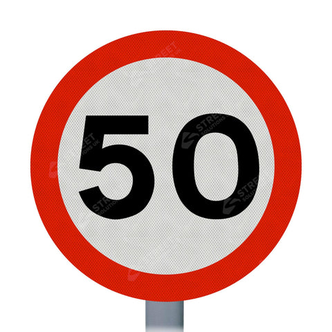 50mph Sign Face