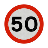 50mph Sign Face