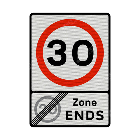 Zone sign face