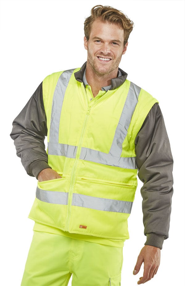 Beeseen Hi Vis 7-in-1 Waterproof Jacket Yellow