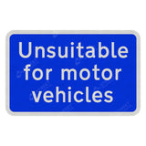 820 Road unsuitable for motor vehicles Sign Face | Post & Wall Mounted