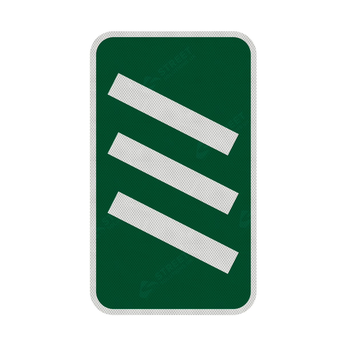 823 825 Count Down Marker sign face for road street highway public private motorway dual carriageway reflective green post mounted
