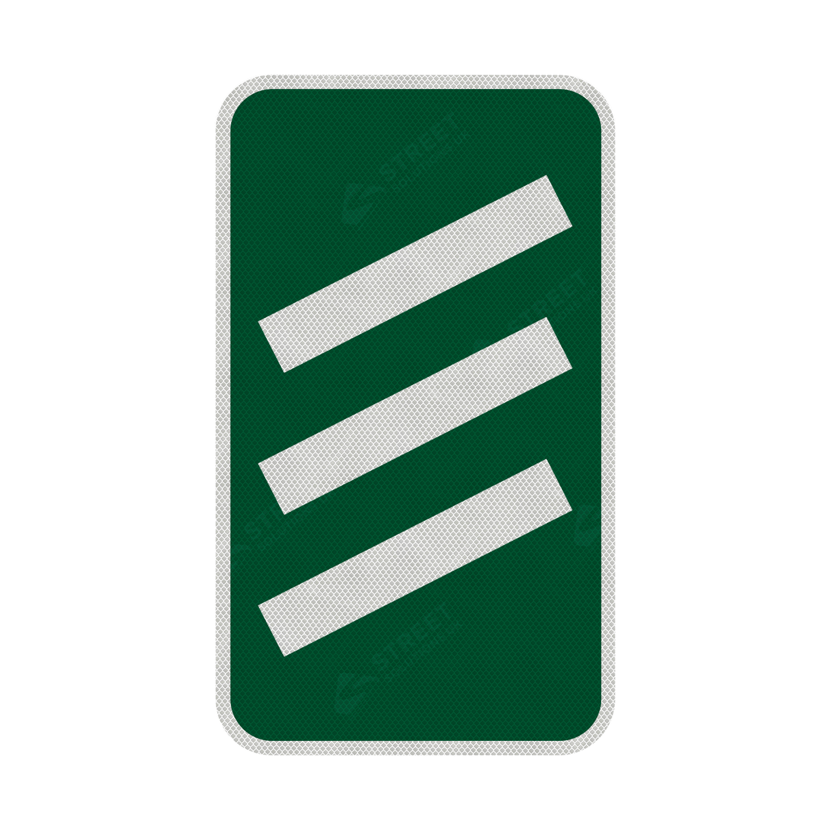 823 825 Count Down Marker sign face for road street highway public private motorway dual carriageway reflective green post mounted