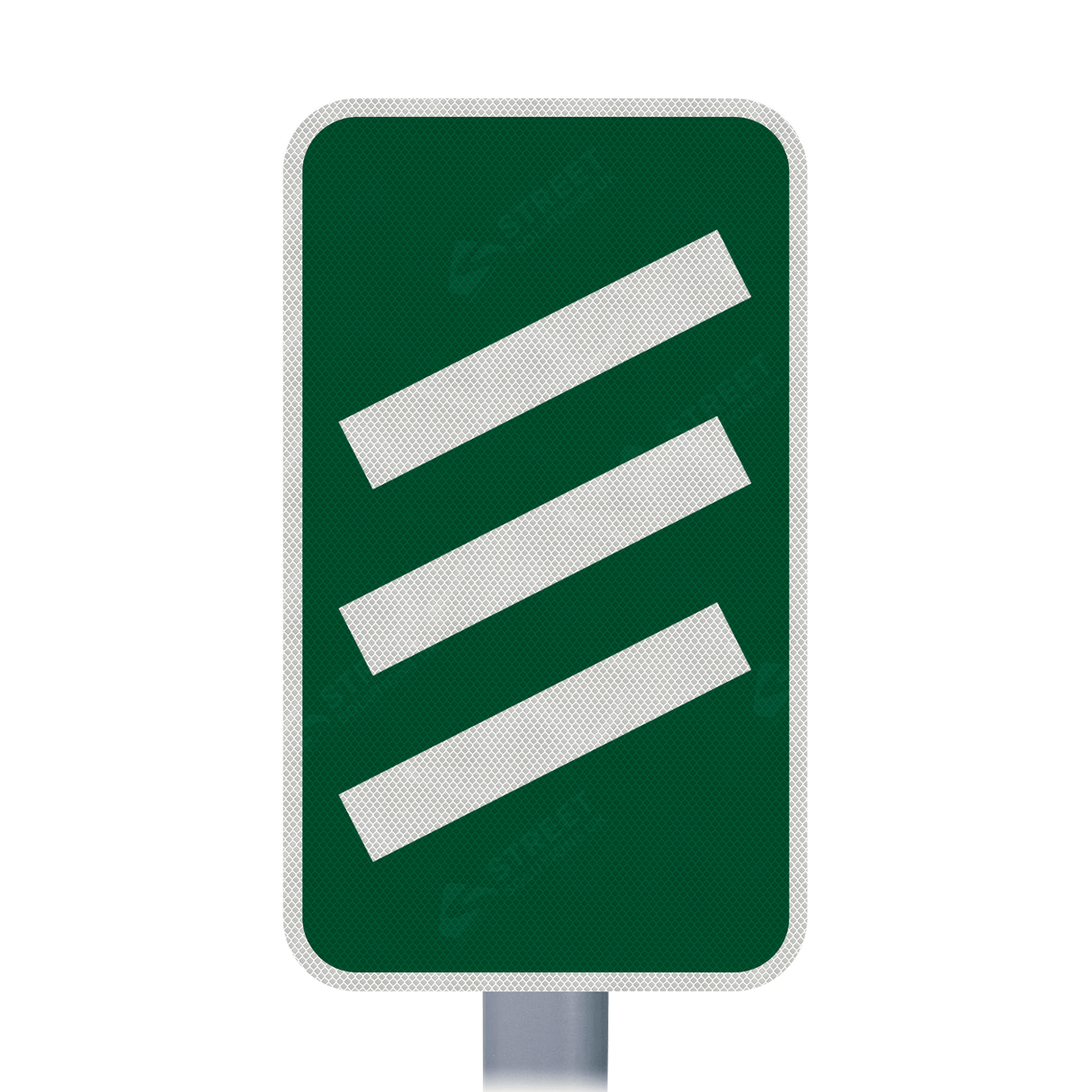 823 825 Count Down Marker sign face for road street highway public private motorway dual carriageway reflective green post mounted