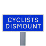 966 Cyclists Dismount Sign Face | Post & Wall Mounted road street highway signage