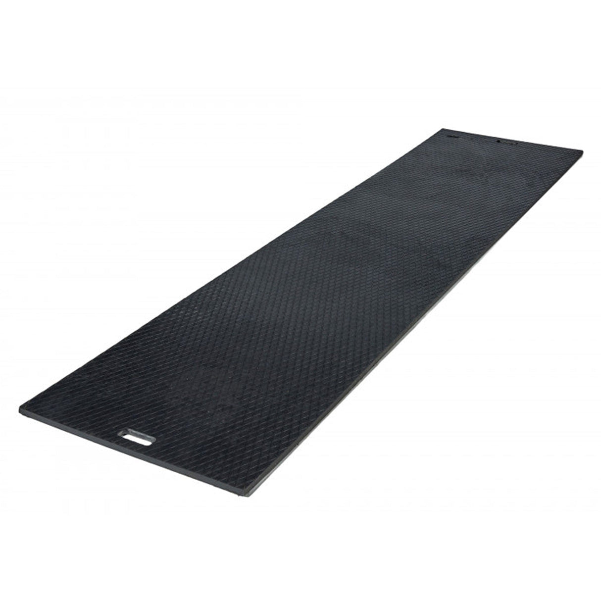 EuroTrak double-sided access mat, full length view - diamond-pattern surface with hand hole