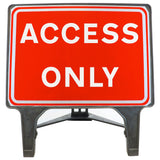 ACCESSONLY1050x750MMMELBASWINTEXQSIGNROADSAFETYTRAFFICREDWHITESTREETSIGNAGE