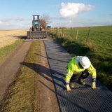 Access-mat-Heavy-duty-Double-sided-Ground-protection-Temporary-roadways-Construction-site-Pipeline-Crane-Timber-Skid-resistant-Outdoor-Industrial-HALF-SIZE-E-Mat-grey