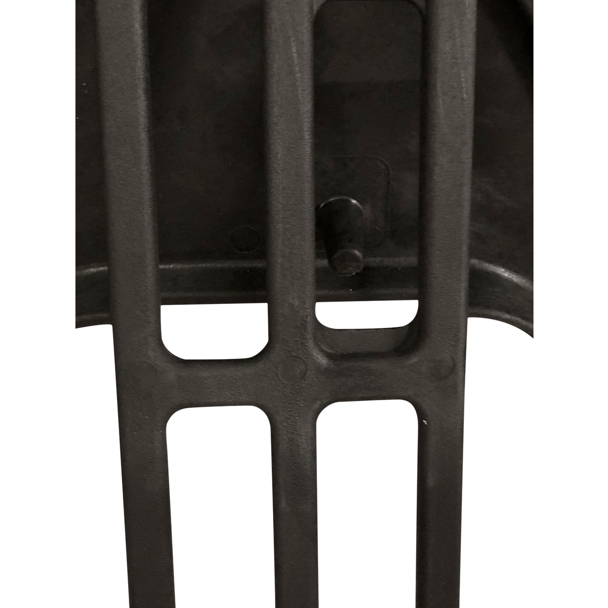 Close-up of the Q-Sign stand's hinge and support brace