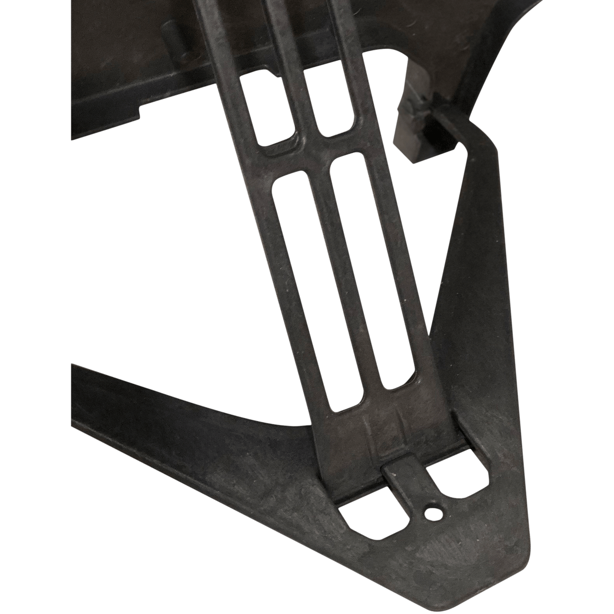 Close-up of the Q-Sign stand foot and locking hinge