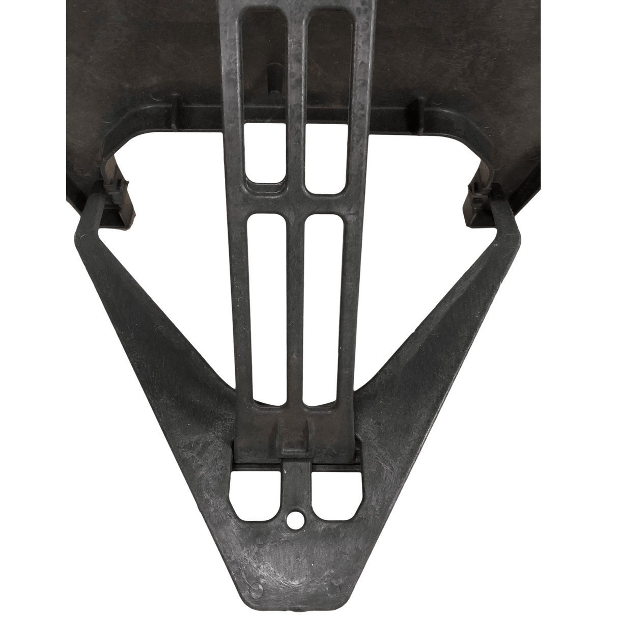 Close-up of the Q-Sign retractable stand mechanism from a side angle