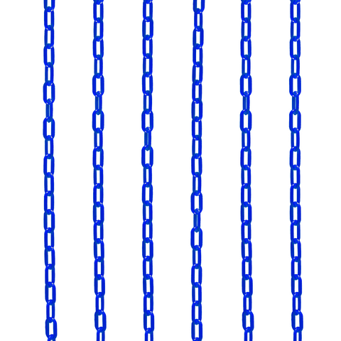 Plastic Cone Chain 2.5m - Blue