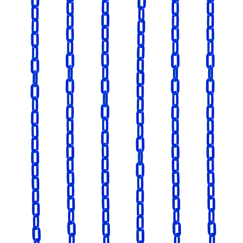 Plastic Cone Chain 2.5m - Blue