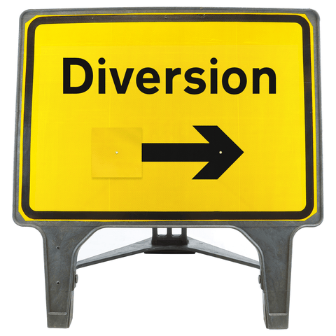 Reversible Diversion Q Sign Traffic Diversion Signs Roadway Safety Temporary Control Construction Zone Detour Road Work Reversible Lane Devices Highway