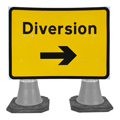 traffic-cone-road-mounted-signs-signage-warning-symbols-caution-directional-constuction-hazard-roadway-motorway-custom-roadwork-heavy-duty-reflective-caution-site-pedestrian-safety-plastic-portable-stackable-highway-uk